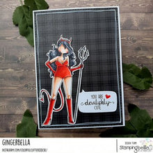 Load image into Gallery viewer, Angel Devil Sentiment Set Rubber Stamp
