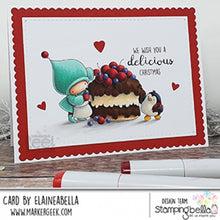 Load image into Gallery viewer, Bundle Girl And Penguin Bake A Cake Rubber Stamp
