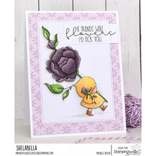 Load image into Gallery viewer, Bundle Girl With A Rose Trail Rubber Stamp
