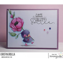 Load image into Gallery viewer, Bundle Girl With A Rose Trail Rubber Stamp
