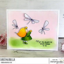 Load image into Gallery viewer, Bundle Girl With Dragonflies Rubber Stamp
