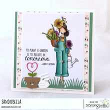 Load image into Gallery viewer, Curvy Girl Gardener Rubber Stamp
