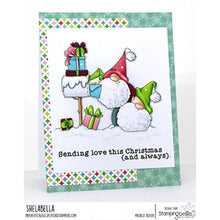 Load image into Gallery viewer, Christmas Card Gnomes Cling Rubber Stamp
