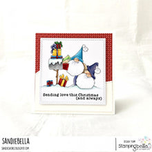 Load image into Gallery viewer, Christmas Card Gnomes Cling Rubber Stamp
