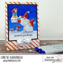 Load image into Gallery viewer, Christmas Card Gnomes Cling Rubber Stamp
