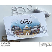 Load image into Gallery viewer, Christmas Village Backdrop Rubber Stamp
