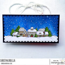 Load image into Gallery viewer, Christmas Village Backdrop Rubber Stamp
