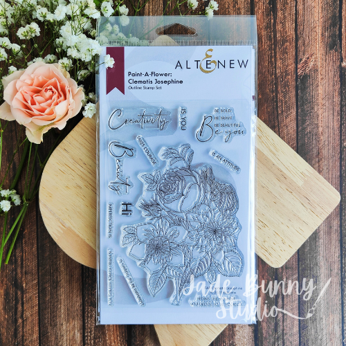 Paint-A-Flower: Clematis Josephine Outline Stamp Set