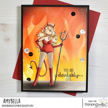 Load image into Gallery viewer, Curvy Girl Devil Rubber Stamp
