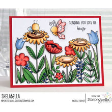 Load image into Gallery viewer, Floral Forest Backdrop Rubber Stamp
