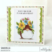 Load image into Gallery viewer, Flowery Gnome Cling Rubber Stamp
