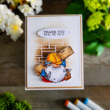 Load image into Gallery viewer, Gnome Carpenter Rubber Stamp
