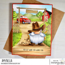 Load image into Gallery viewer, Gnome Cowboy Rubber Stamp
