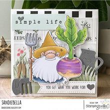 Load image into Gallery viewer, Gnome Farmer Rubber Stamp
