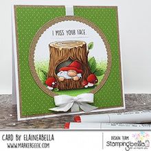 Load image into Gallery viewer, Gnome In A Tree Cling Rubber Stamp
