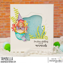 Load image into Gallery viewer, Gnome Mermaid Rubber Stamp
