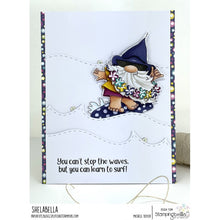 Load image into Gallery viewer, Gnome Riding The Waves Rubber Stamp
