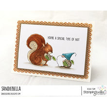 Load image into Gallery viewer, The Gnome And The Squirrel Cling Rubber Stamp
