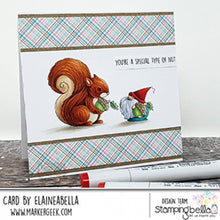 Load image into Gallery viewer, The Gnome And The Squirrel Cling Rubber Stamp
