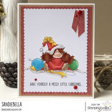 Load image into Gallery viewer, Messy Christmas Gnome Rubber Stamp
