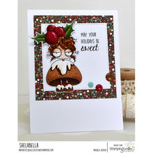 Load image into Gallery viewer, Mini Oddball Christmas Pudding Rubber Stamp
