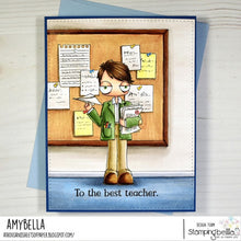 Load image into Gallery viewer, Oddball Boy Teacher Rubber Stamp
