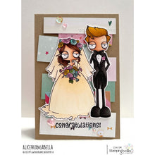 Load image into Gallery viewer, Oddball Bride And Groom Rubber Stamp
