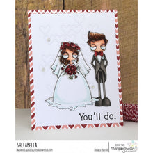 Load image into Gallery viewer, Oddball Bride And Groom Rubber Stamp
