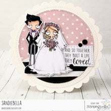 Load image into Gallery viewer, Oddball Bride And Groom Rubber Stamp
