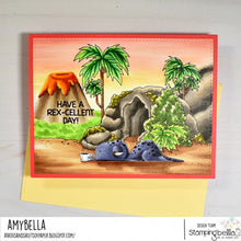 Load image into Gallery viewer, Oddball Dino Trio Stamp Set (Three Stamps) Rubber Stamp
