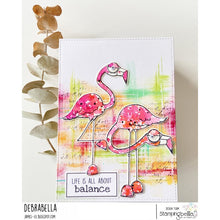 Load image into Gallery viewer, Oddball Flamingos Rubber Stamp
