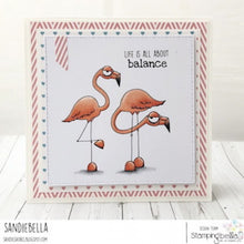 Load image into Gallery viewer, Oddball Flamingos Rubber Stamp
