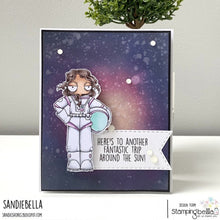 Load image into Gallery viewer, Oddball Girl Astronaut Rubber Stamp
