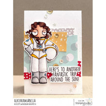 Load image into Gallery viewer, Oddball Girl Astronaut Rubber Stamp
