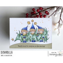 Load image into Gallery viewer, Oddball Three Elves And A Tree Rubber Stamp
