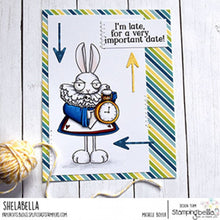 Load image into Gallery viewer, Oddball White Rabbit (Alice In Wonderland Collection) Rubber Stamp
