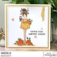 Load image into Gallery viewer, Pumpkin Spice Curvy Girl Rubber Stamp
