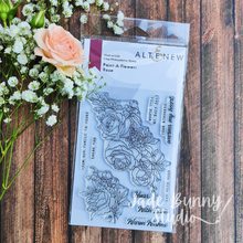 Load image into Gallery viewer, Paint-A-Flower: Rose Outline Stamp Set
