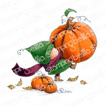 Load image into Gallery viewer, Bundle Girl At The Pumpkin Patch Rubber Stamp
