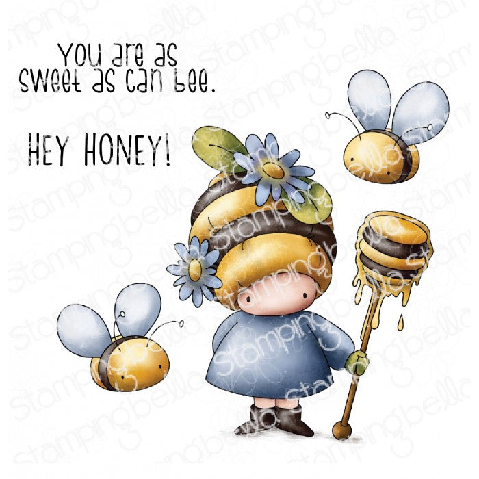 Bundle Girl Beekeeper Rubber Stamp