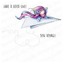 Load image into Gallery viewer, Bundle Girl On A Plane Rubber Stamp
