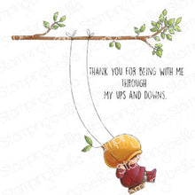 Load image into Gallery viewer, Bundle Girl On A Swing Rubber Stamp
