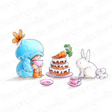 Load image into Gallery viewer, Bundle Girl Tea Party Rubber Stamp
