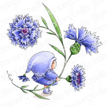 Load image into Gallery viewer, Bundle Girl With A Cornflower Rubber Stamp
