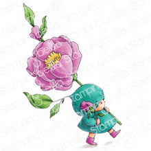 Load image into Gallery viewer, Bundle Girl With A Rose Trail Rubber Stamp
