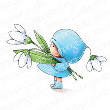 Load image into Gallery viewer, Bundle Girl With A Snowdrop Rubber Stamp
