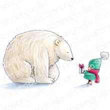 Load image into Gallery viewer, Bundle Girl With Polar Bear Rubber Stamp
