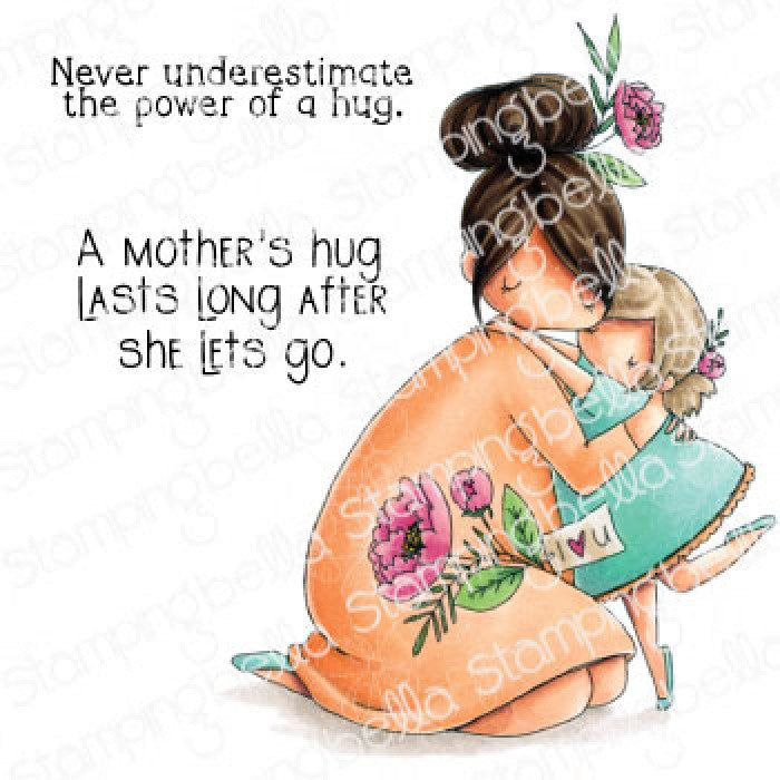 Curvy Girl Big Hug Rubber Stamp