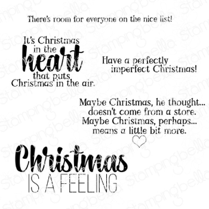 Christmas Sentiment Set Rubber Stamp