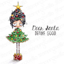 Load image into Gallery viewer, Christmas Tree Oddball Rubber Stamp
